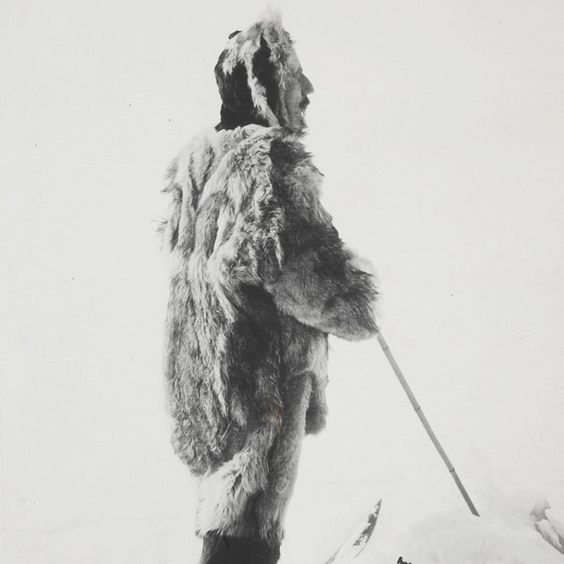<p>Amundsen shows off his Antarctic furs (Credit: Public Domain)</p>